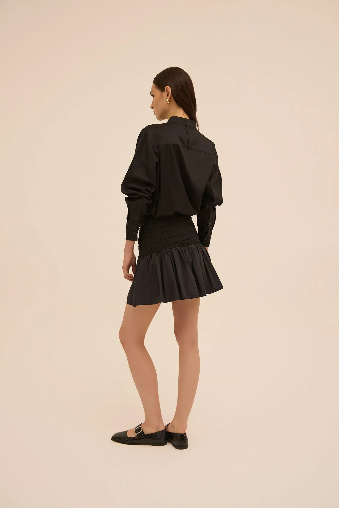Gathered Mini Skirt