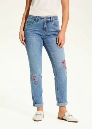 Girlfriend Ankle Jeans In Light Blue