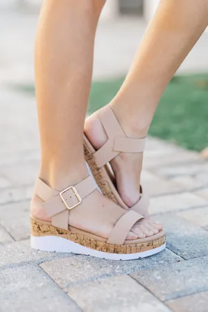 Girls: The Vanessa Taupe Platform Sandal