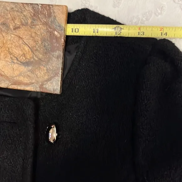 God Is Girl Double Breasted Black Coat Sz M