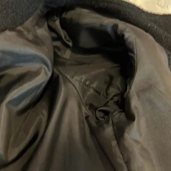 God Is Girl Double Breasted Black Coat Sz M