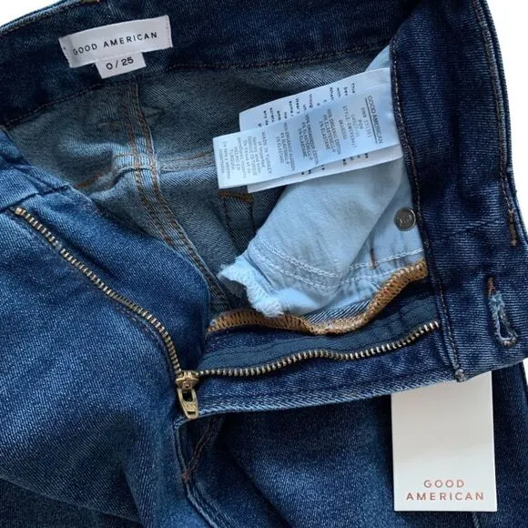 GOOD AMERICAN Good Waist Skinny Crop Jeans!