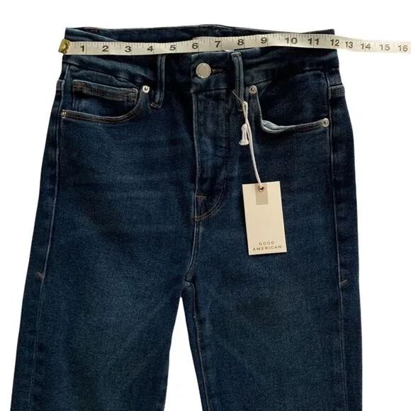 GOOD AMERICAN Good Waist Skinny Crop Jeans!