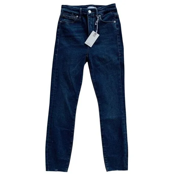 GOOD AMERICAN Good Waist Skinny Crop Jeans!