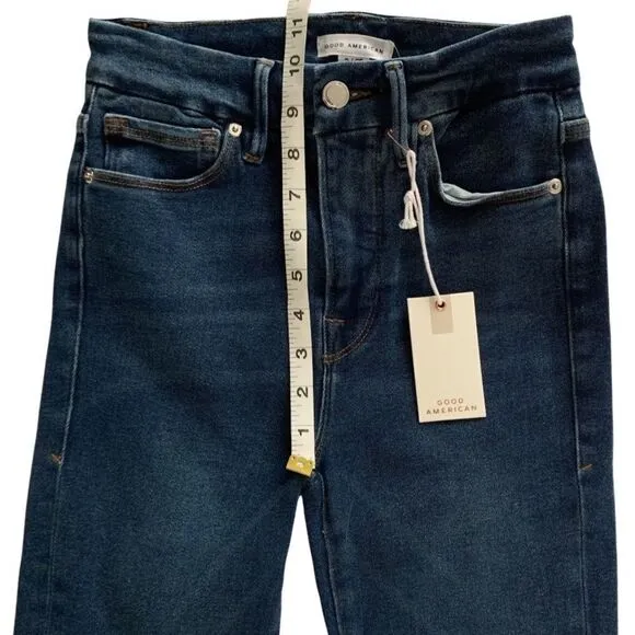 GOOD AMERICAN Good Waist Skinny Crop Jeans!