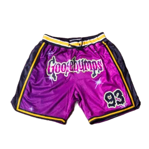 GOOSEBUMPS BETH BASKETBALL SHORTS PURPLE