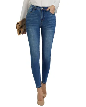 GRAPENT Jeans Women Jean Leggings for Women High Waisted Tummy Control Pants Colored Skinny Jeans for Women High Waist Jeggings Cute Clothes Denim Outfit Color Dark Blue
