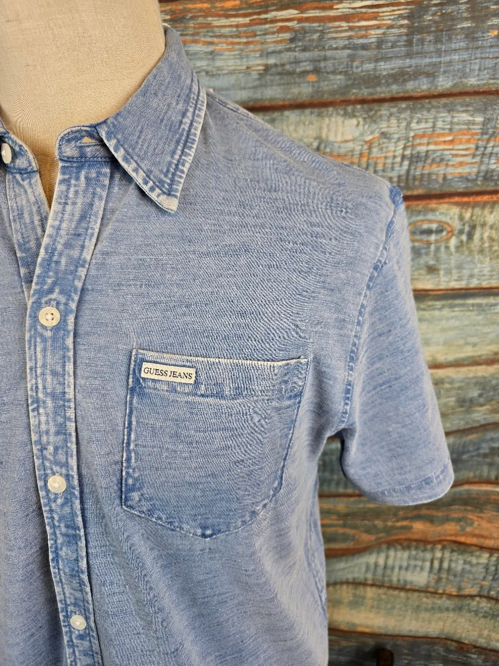 Guess Jeans Short Sleeve Slim Fit Pocket Shirt