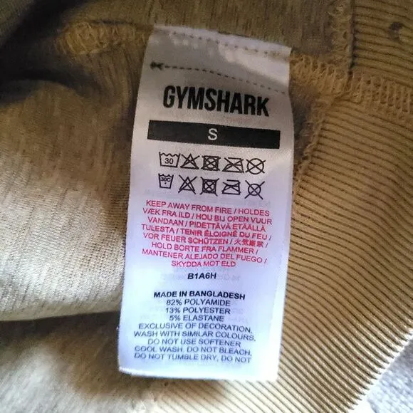 GymShark Adapt Tan Camo Seamless Sports Bra Legging Set Womens Small
