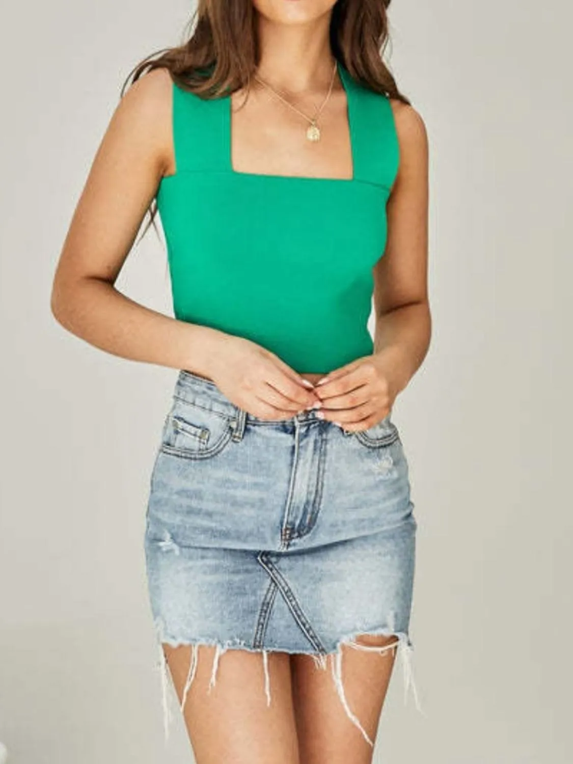 GYPSY - Square Neck Wide Strap Tank