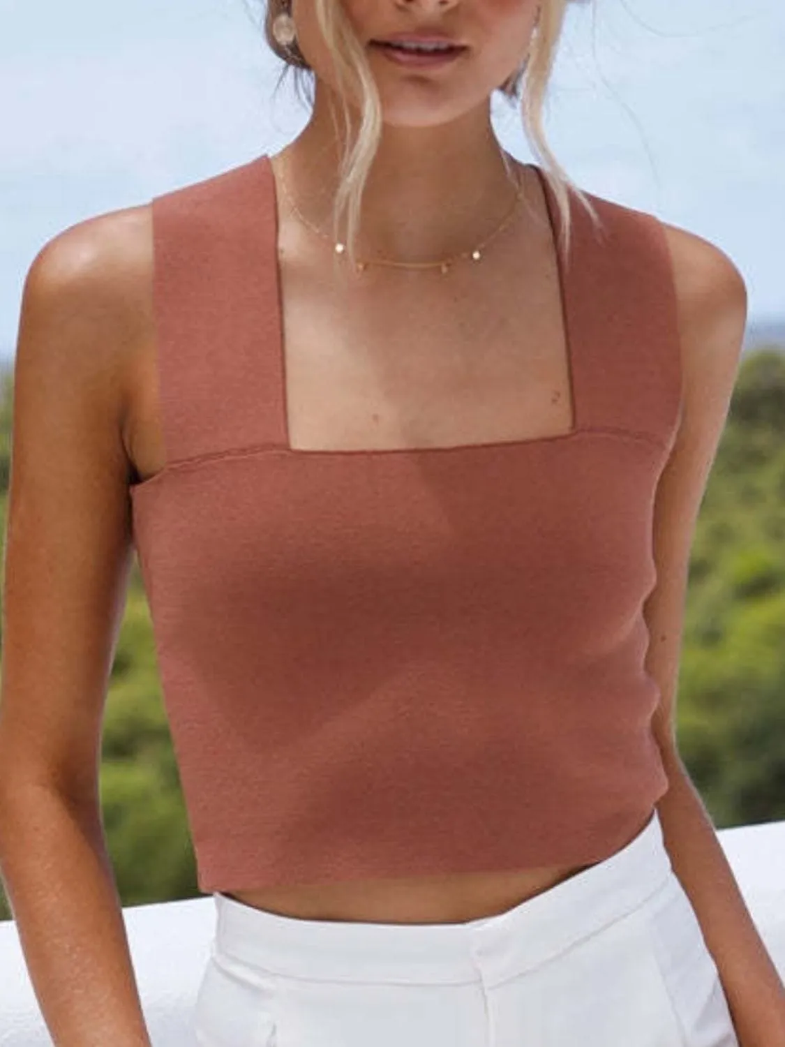 GYPSY - Square Neck Wide Strap Tank