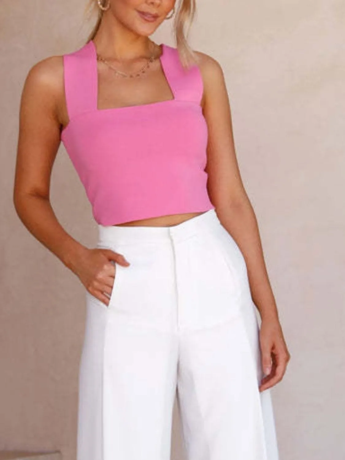 GYPSY - Square Neck Wide Strap Tank