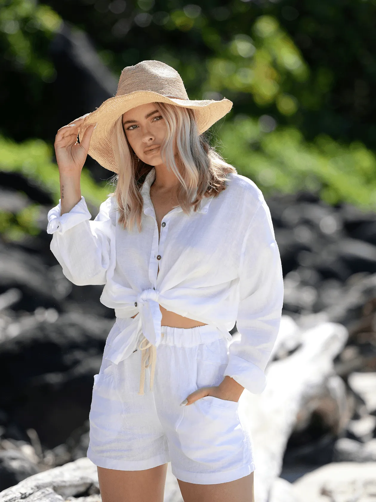 Hannah Linen Top