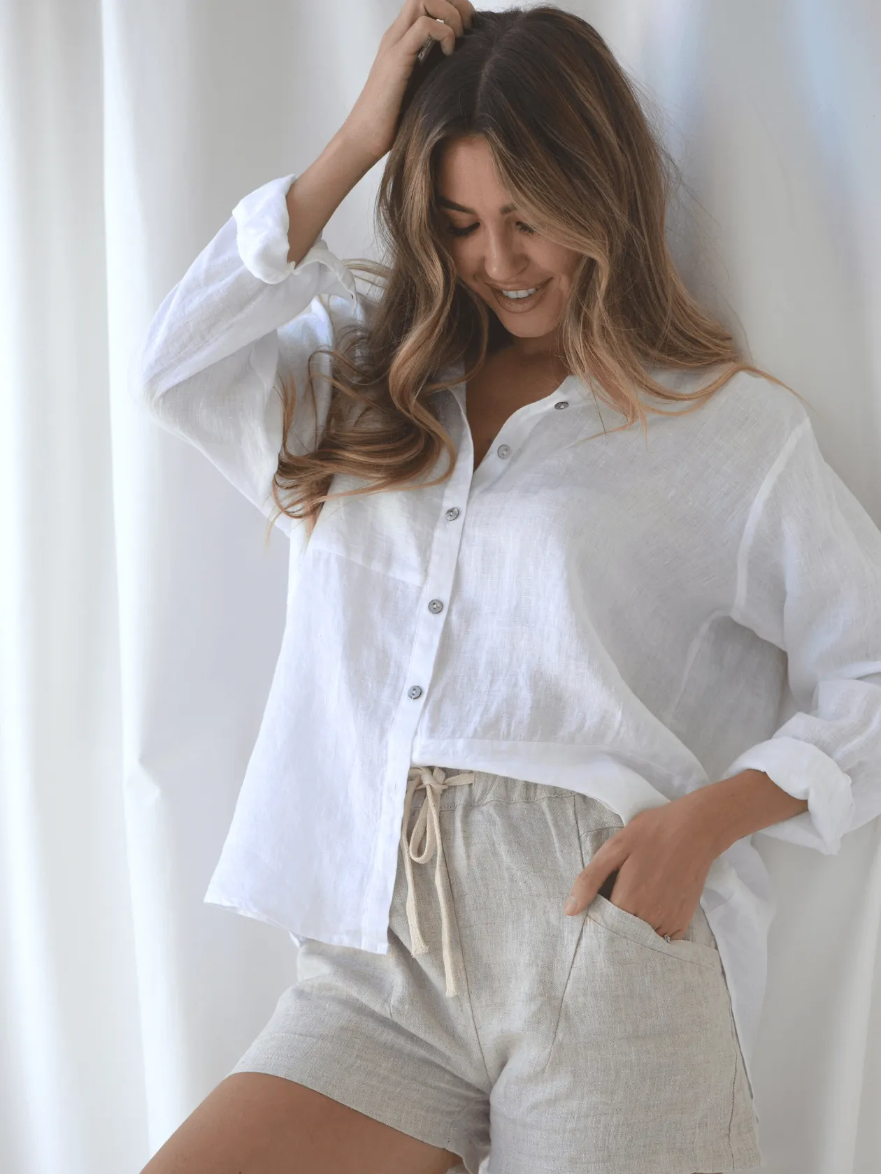 Hannah Linen Top