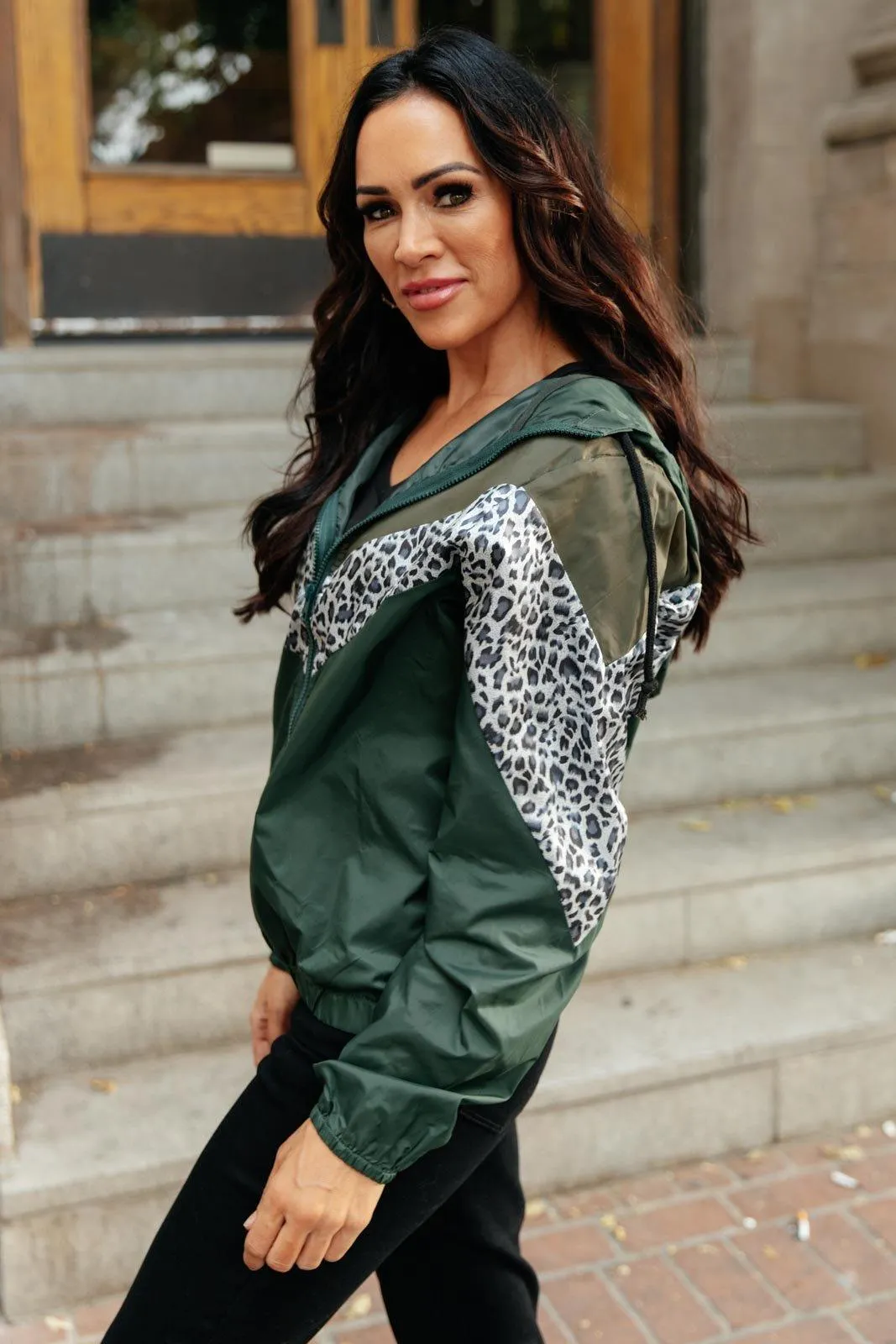 Hazel Blues® | Make Your Move Windbreaker in Olive