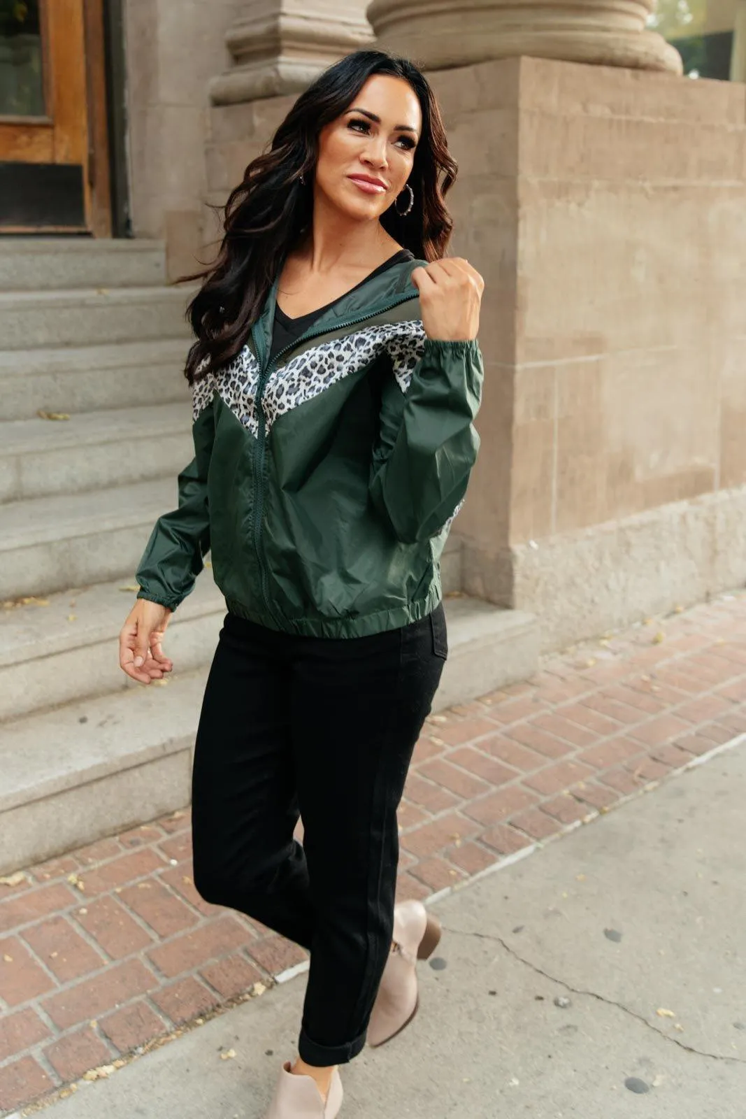 Hazel Blues® | Make Your Move Windbreaker in Olive