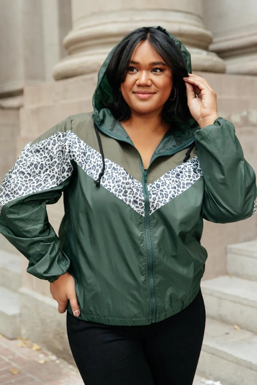 Hazel Blues® | Make Your Move Windbreaker in Olive