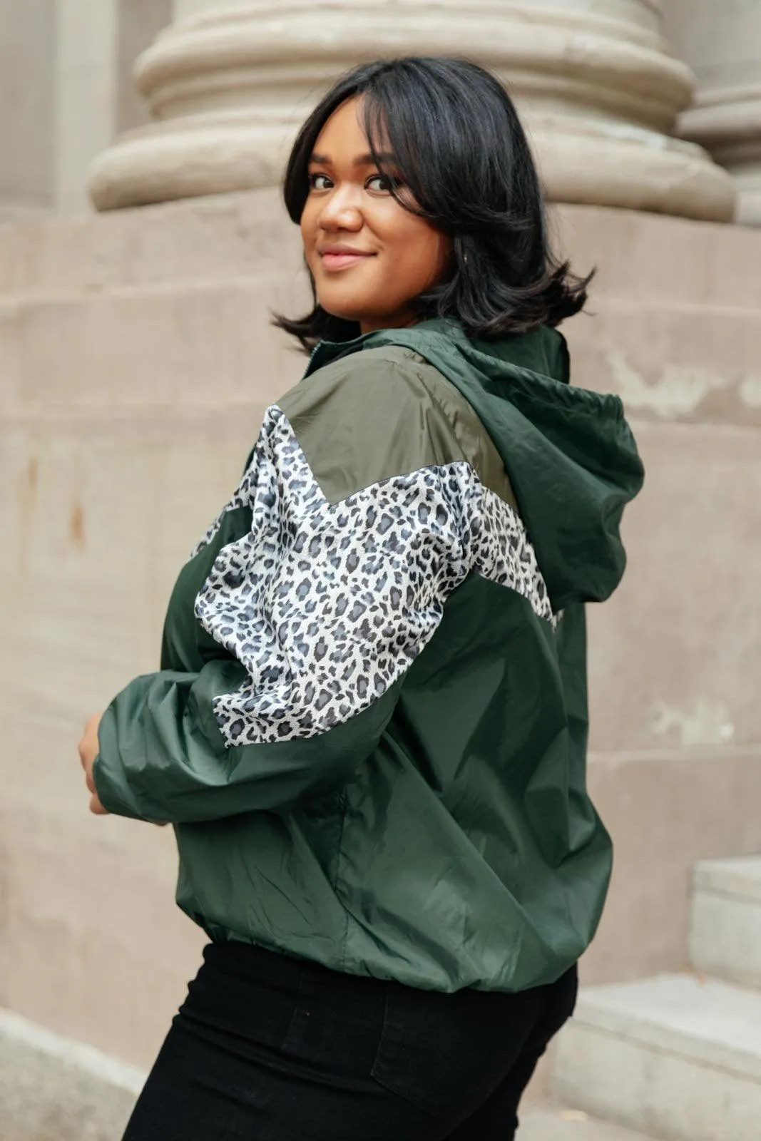 Hazel Blues® | Make Your Move Windbreaker in Olive