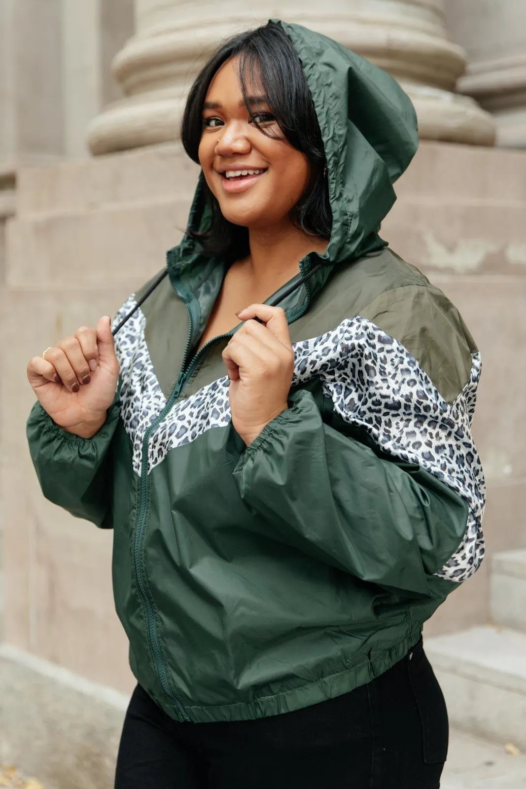 Hazel Blues® | Make Your Move Windbreaker in Olive
