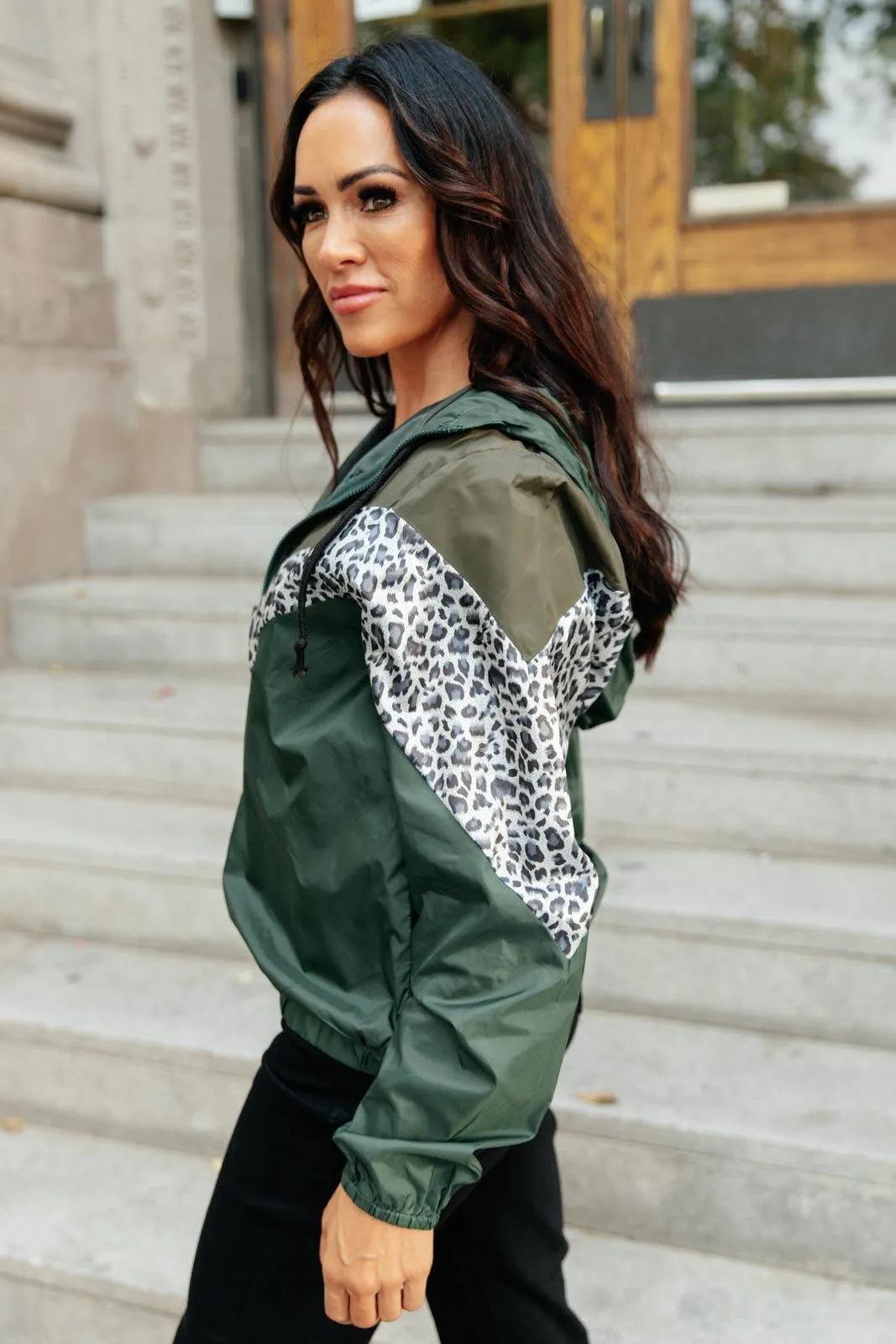 Hazel Blues® | Make Your Move Windbreaker in Olive