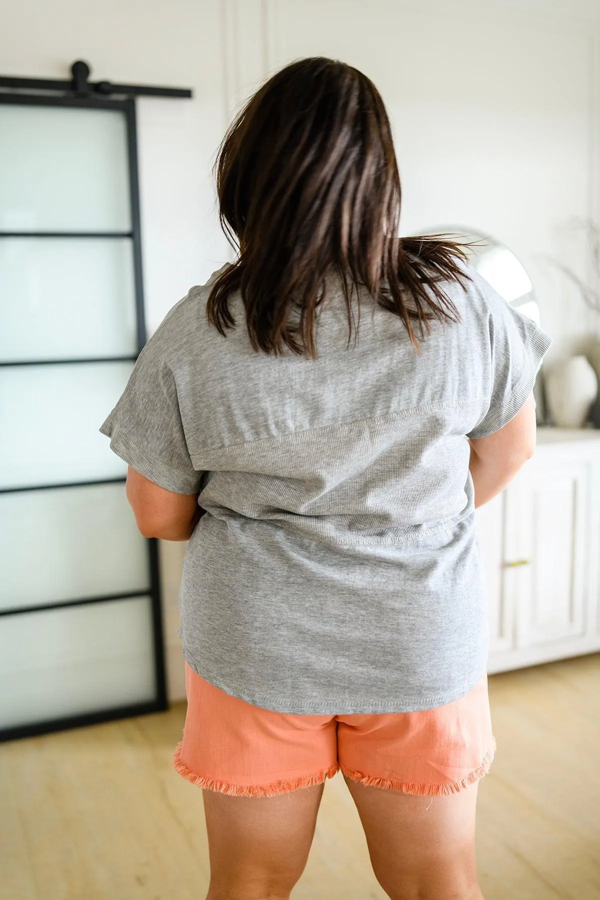 Hazel Blues® | Unmarked Remarks Ribbed Top
