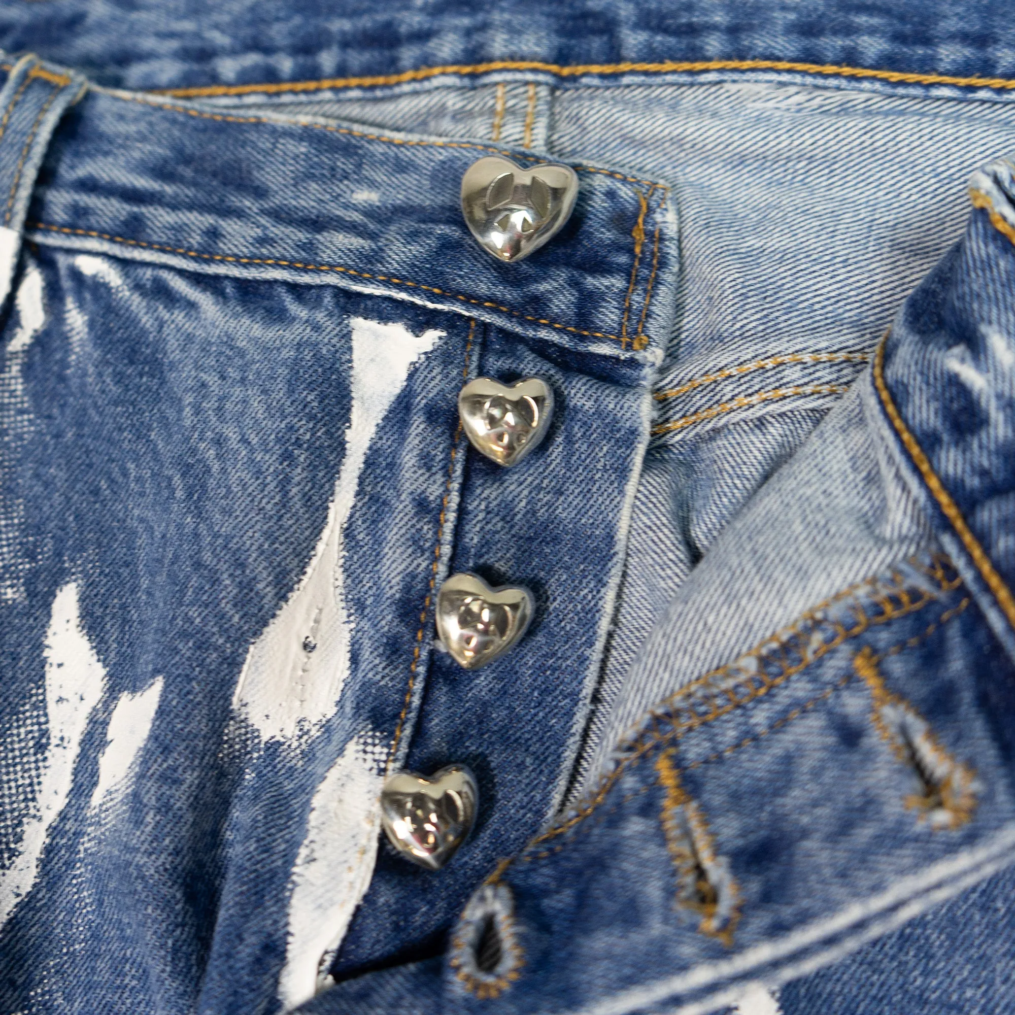 HEART FLARE DENIM JEANS