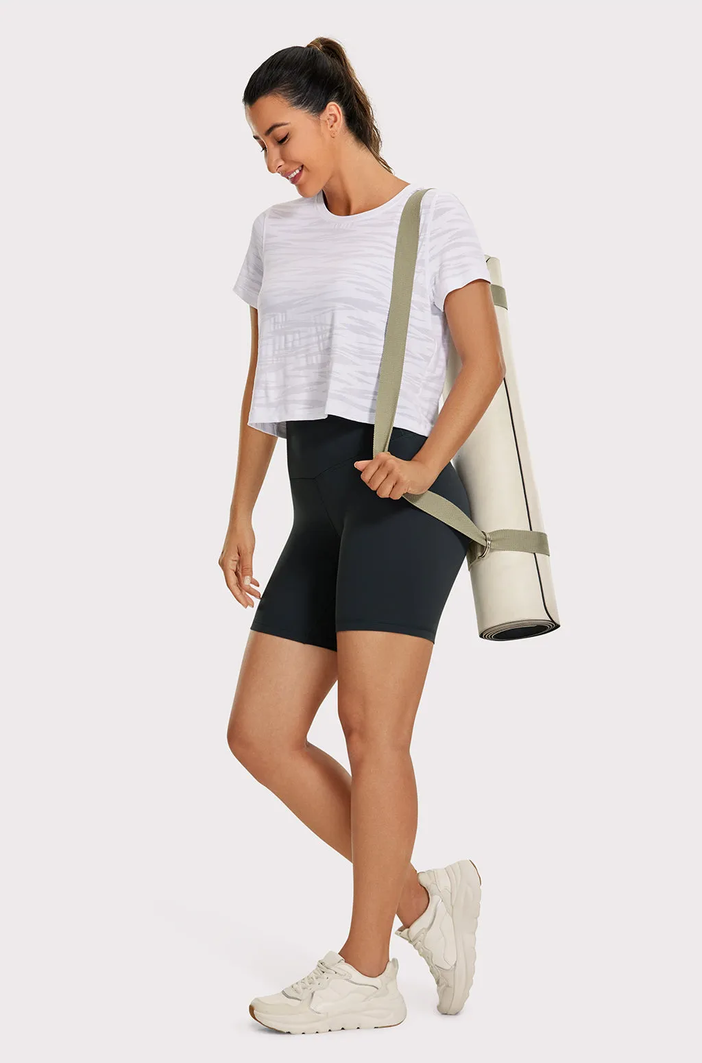 High Rise Basic Biker Shorts 6"
