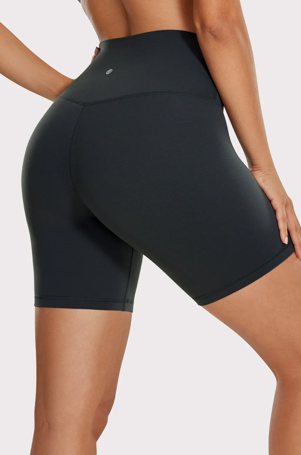 High Rise Basic Biker Shorts 6"