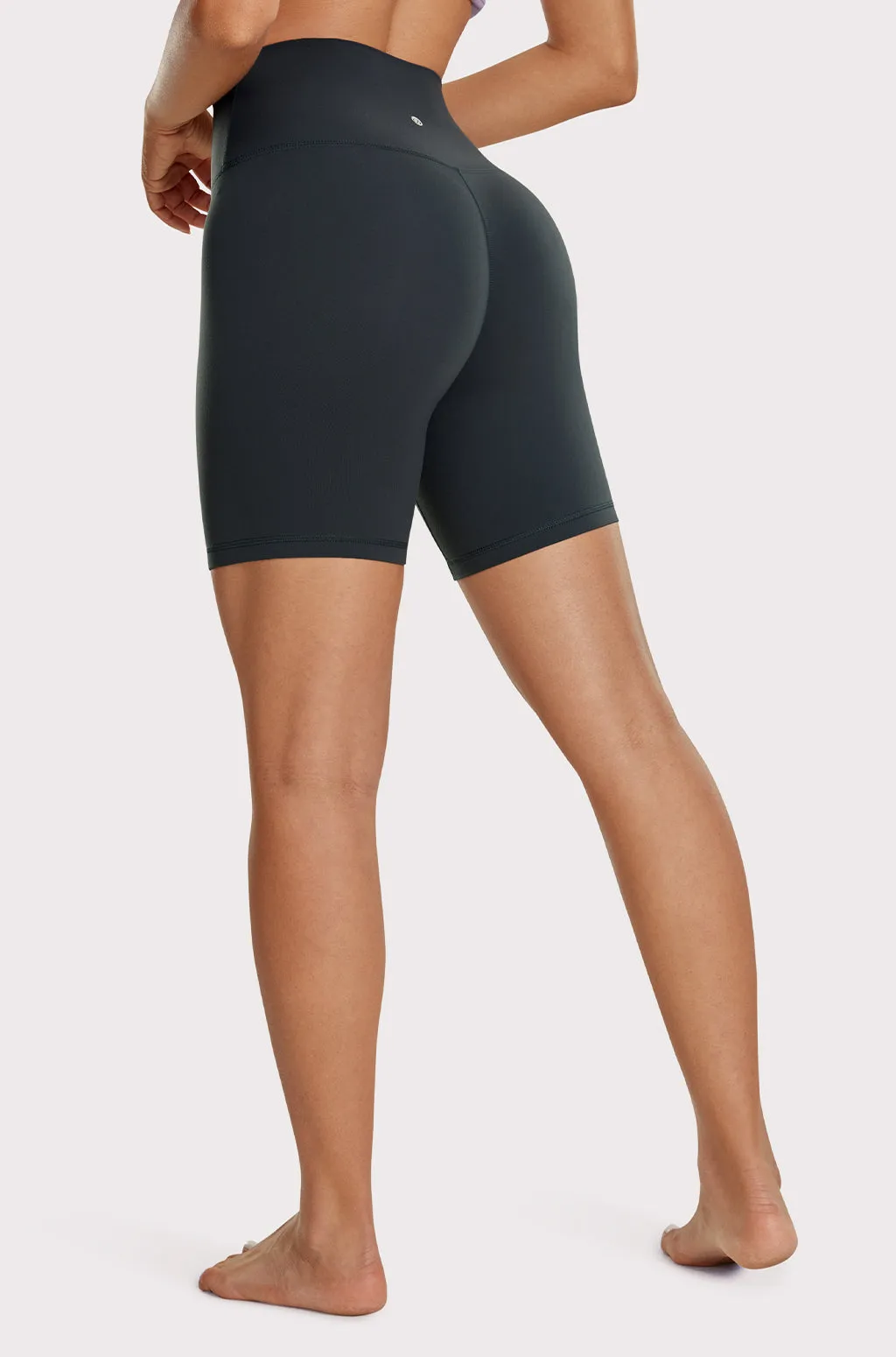 High Rise Basic Biker Shorts 6"
