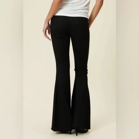High Rise Distressed Ultra Flare Bell Bottom Jeans - Vibrant M.i.U