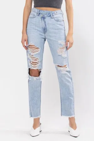 High Rise Re-Position CF Closure Mom Jean