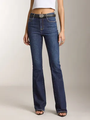 High Waisted Flared Jeans