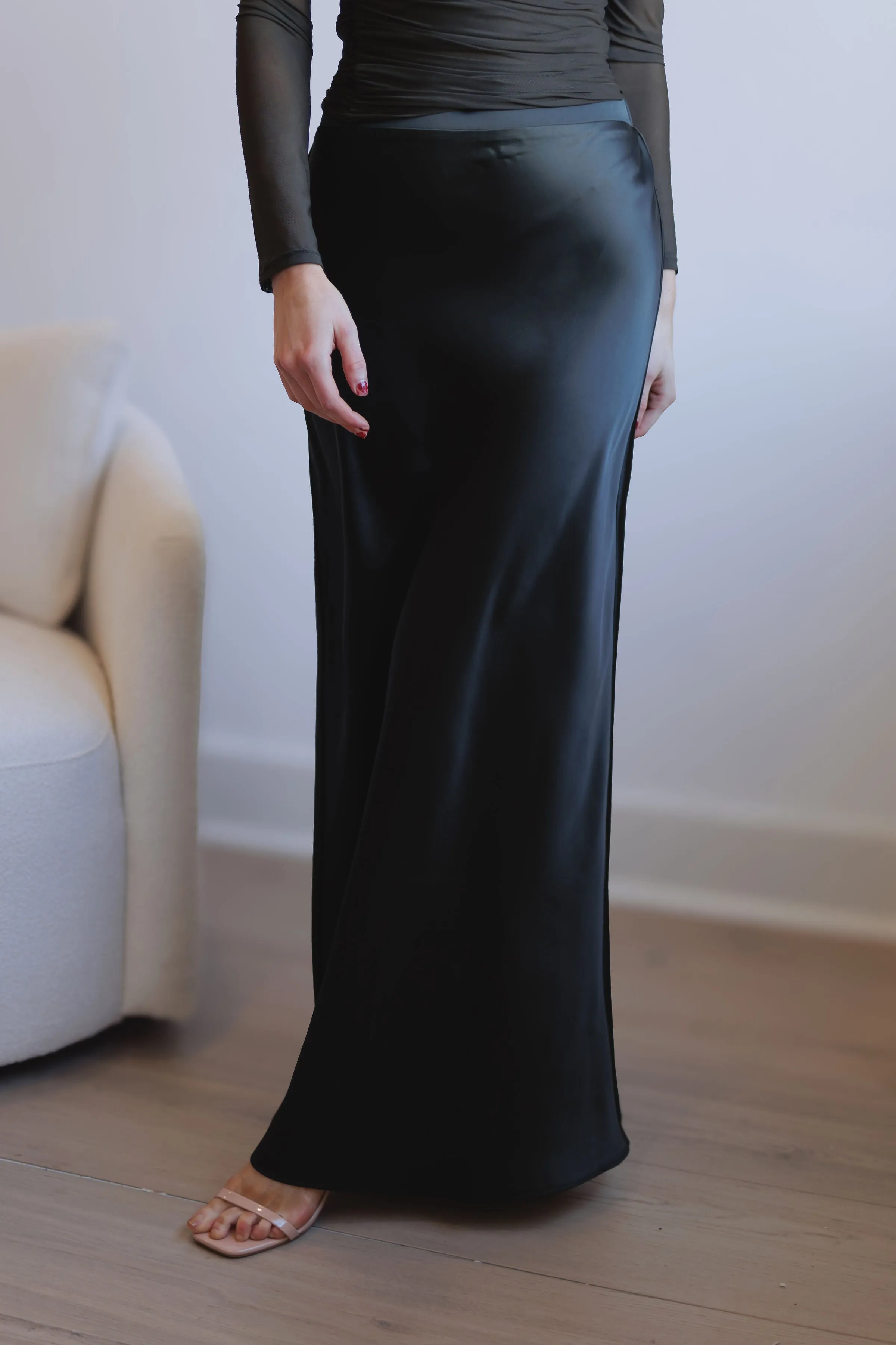 Holiday Party Skirt-Forest Green