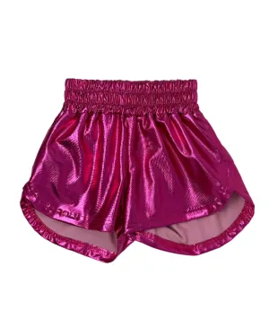 Hot Pink Metallic Shorts