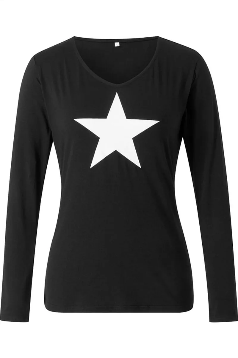 HTR1324 Star Power V-Neck Top