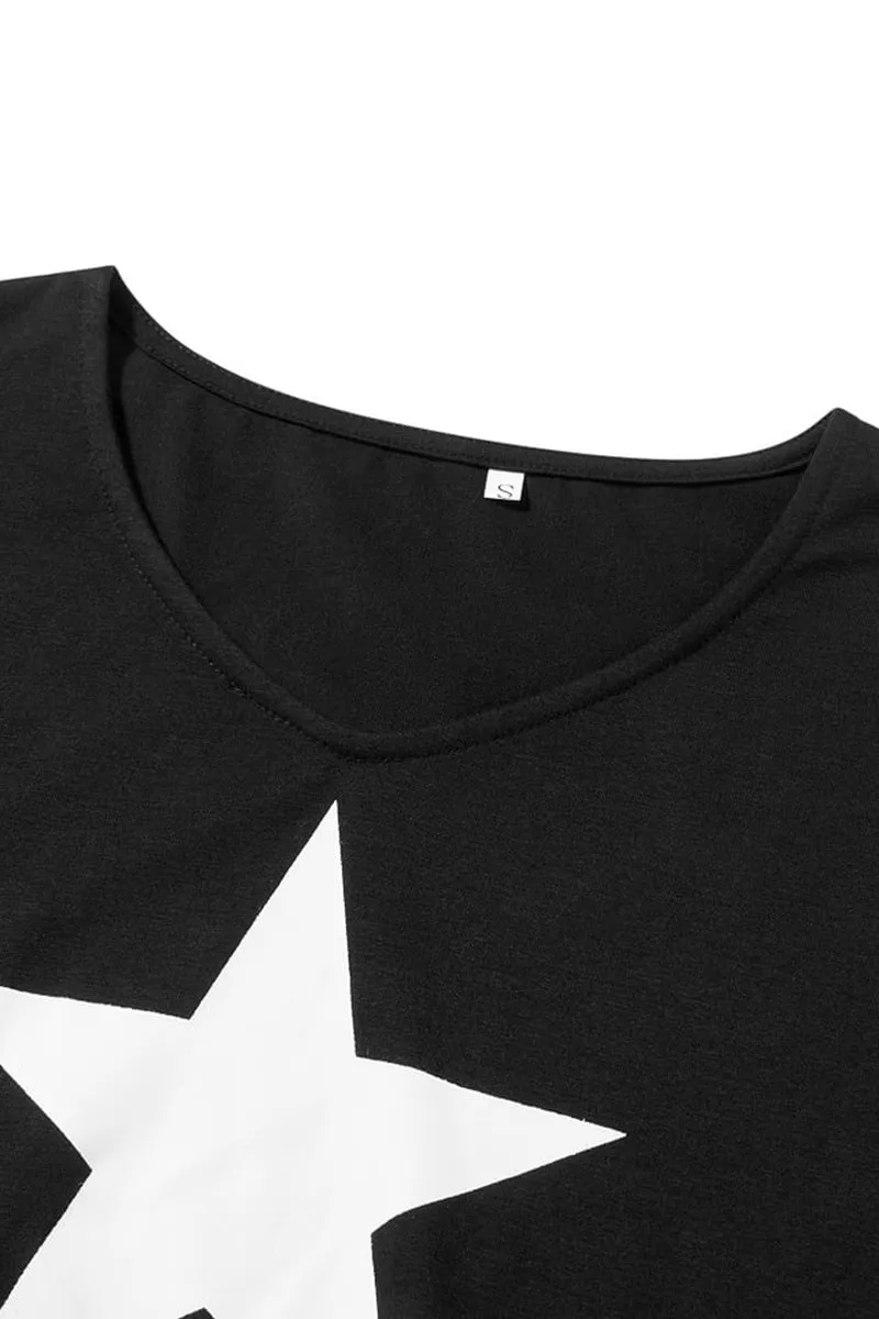 HTR1324 Star Power V-Neck Top