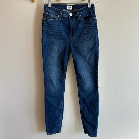 Hudson Blair High Rise Skinny Ankle Jeans Medium Dark Wash Size 26