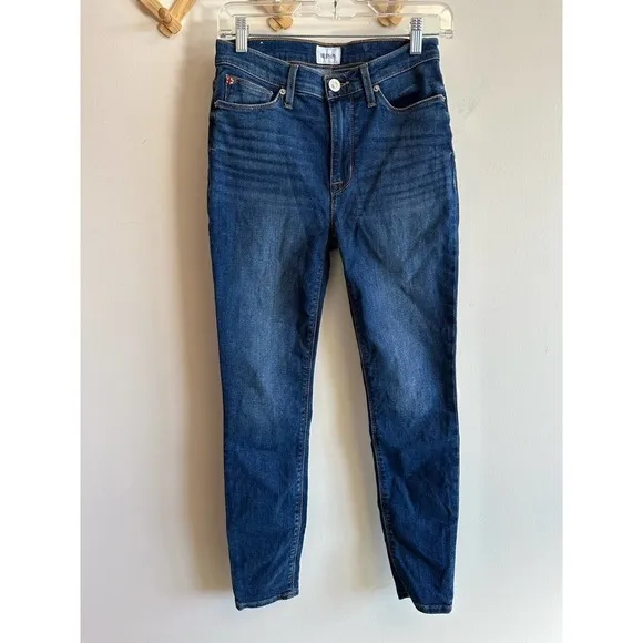Hudson Blair High Rise Skinny Ankle Jeans Medium Dark Wash Size 26