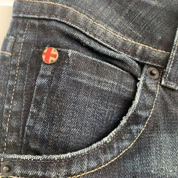 Hudson mid rise baby boot cut sz 27 dark jeans