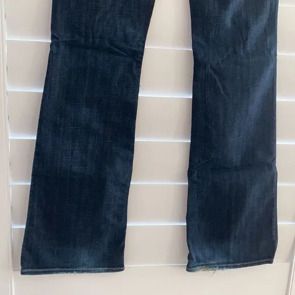 Hudson mid rise baby boot cut sz 27 dark jeans