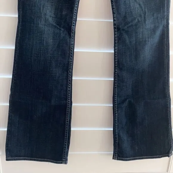 Hudson mid rise baby boot cut sz 27 dark jeans