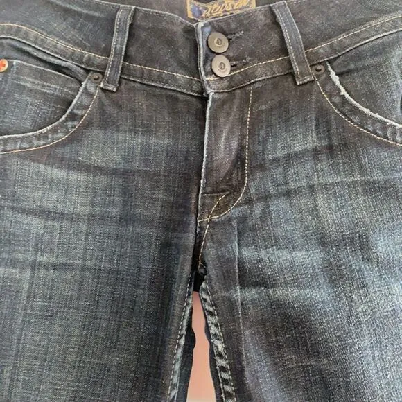 Hudson mid rise baby boot cut sz 27 dark jeans