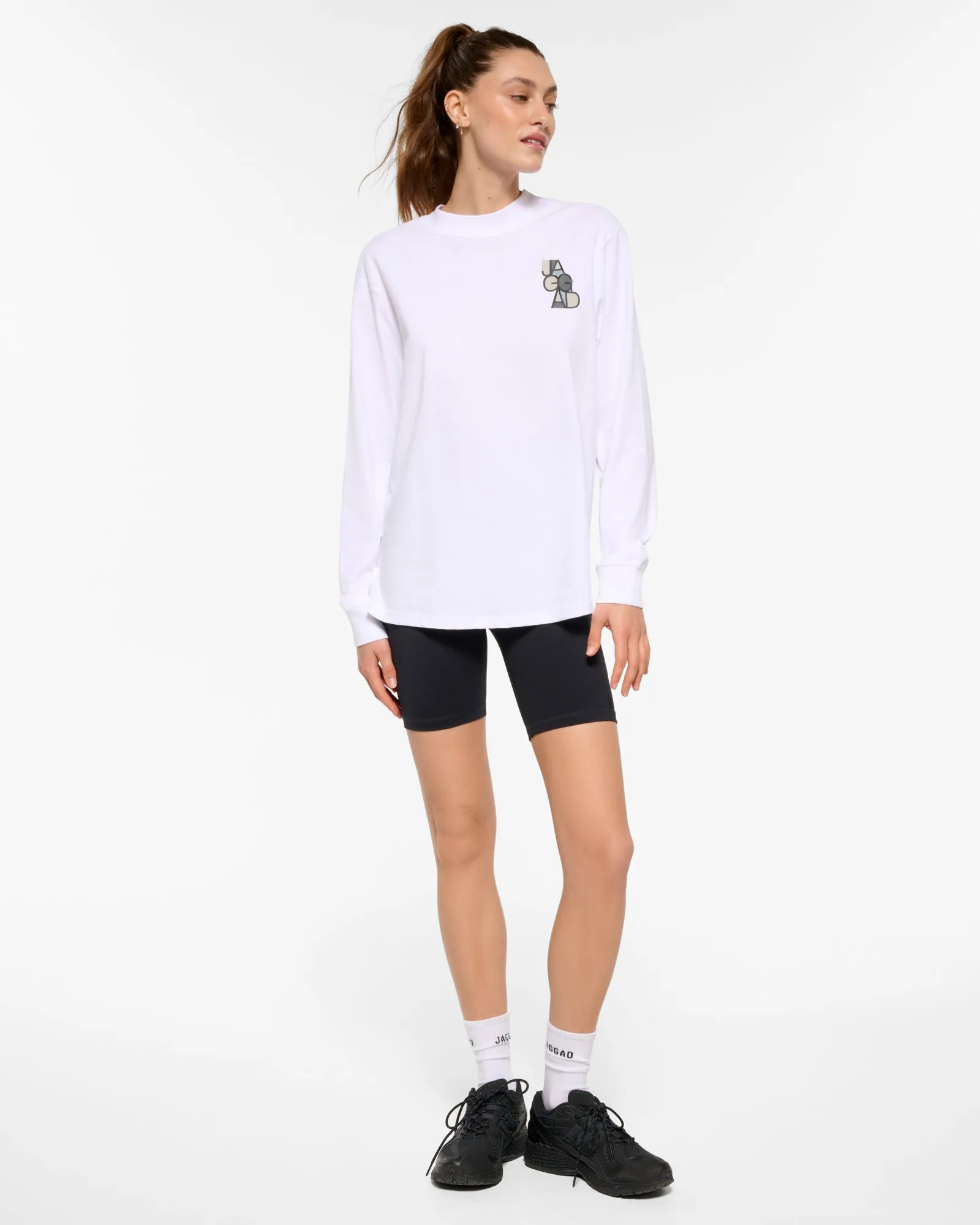 HYDE OVERSIZED LONG SLEEVE TEE WHITE