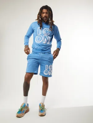 ICON Baby Blue Long Sleeve Short Set
