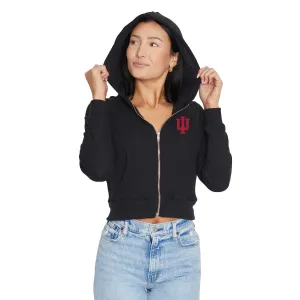 Indiana Hoosiers Waffle Knit Zip Up Hoodie