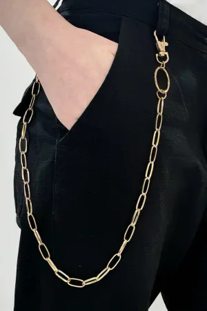 Iron Chain Belt – Adjustable Statement Chain Waist Accessory