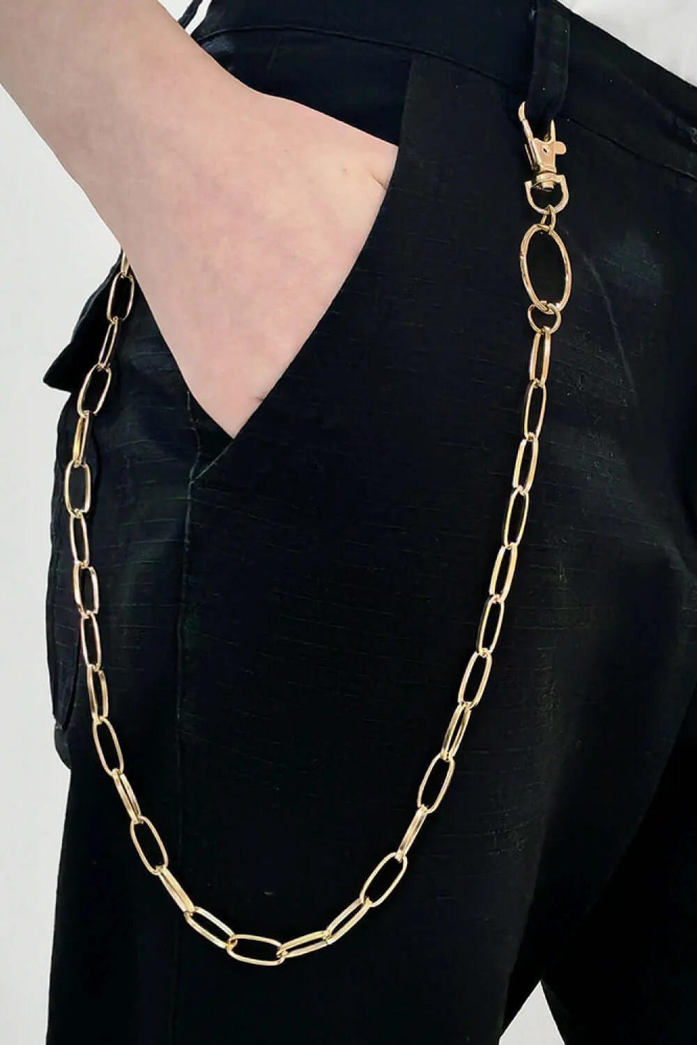 Iron Chain Belt – Adjustable Statement Chain Waist Accessory