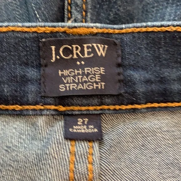 J. Crew  Hi-Rise Vintage  Straight Dark Navy Jeans