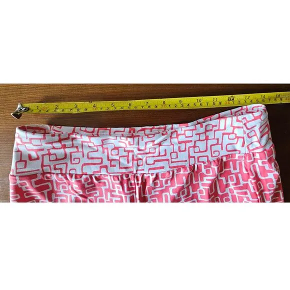 J McLaughlin Pink and White Geometric Pom Pom Shorts, Sz S, The Avila