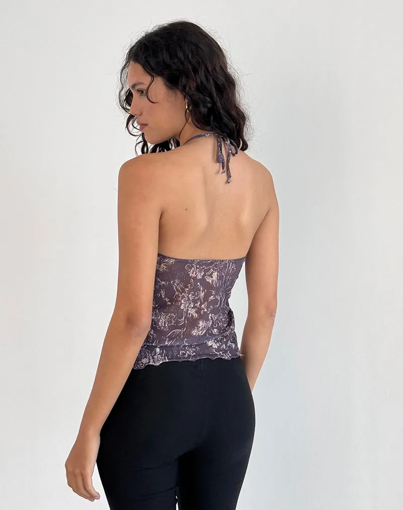 Janar Top in Batik Botanical Brown